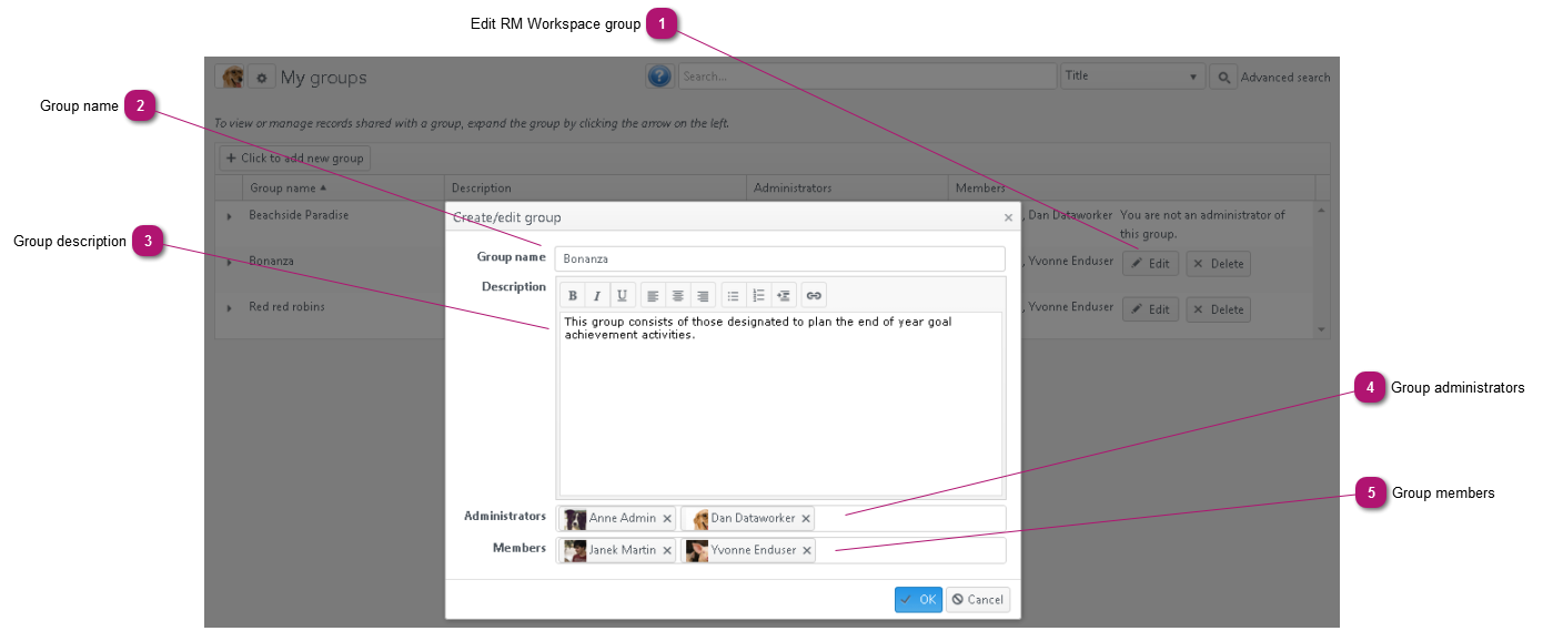 Edit your RM Workspace Group