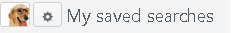 2. My Saved searches screen